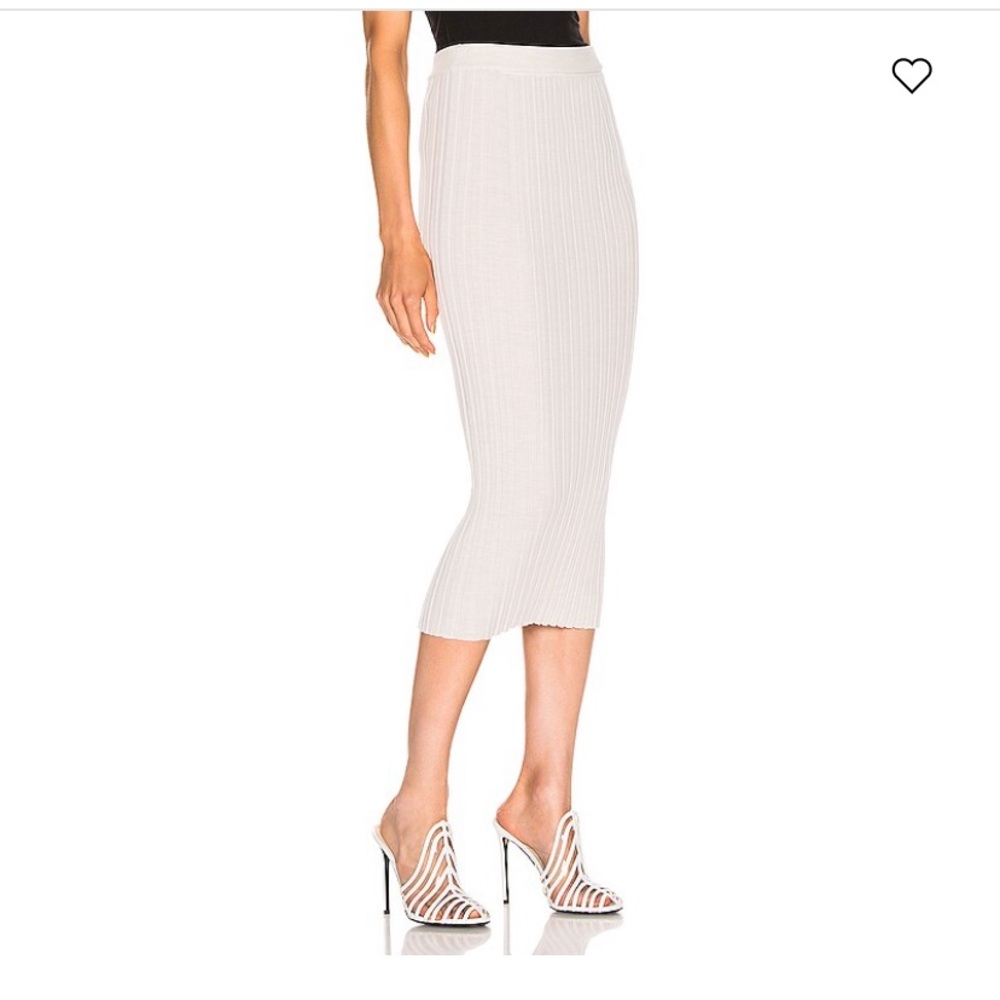 Helmut Lang *NWT* 100% Wool Fine Rib Skirt in Chocolate
